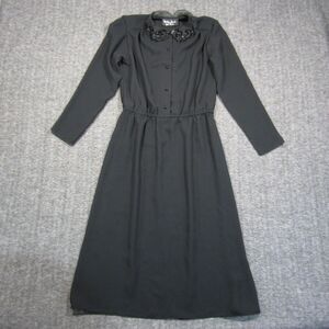 Billy Jack for Her‎ Sheer Dress Womens 11 S Black Sequins Button Up Goth Witchy